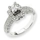 14K White Gold Diamond Semi-Mount Engagement Ring 14K White Gold Diamond Semi-Mount Engagement Ring