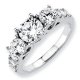 14K White Gold Diamond Engagement Ring Semi-Mounting 14K White Gold Diamond Engagement Ring Semi-Mounting