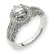 14K White Gold Diamond Semi-Mount Engagement Ring 14K White Gold Diamond Semi-Mount Engagement Ring