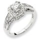 14K White Gold Diamond Semi-Mount Engagement Ring 14K White Gold Diamond Semi-Mount Engagement Ring